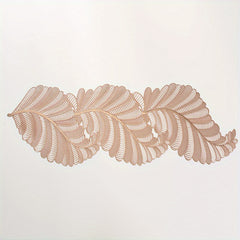 Heat Insulating PVC Table Mat with Hollow Leaf Design