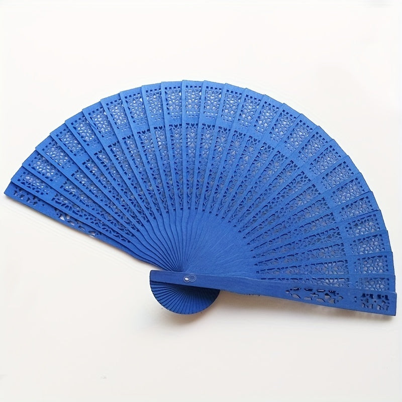 Flower Wooden Fan for Wedding Events Supplies