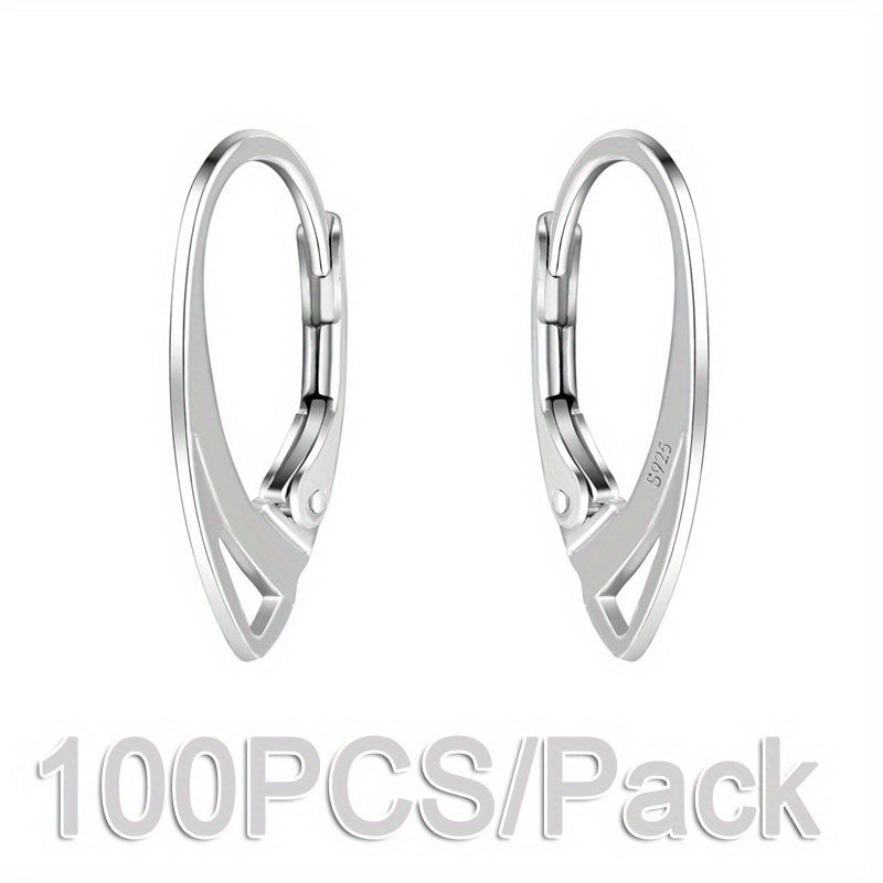 100pcs Pack Silver Jewelry Findings Earring DIY Accessories