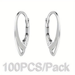 100pcs Pack Silver Jewelry Findings Earring DIY Accessories