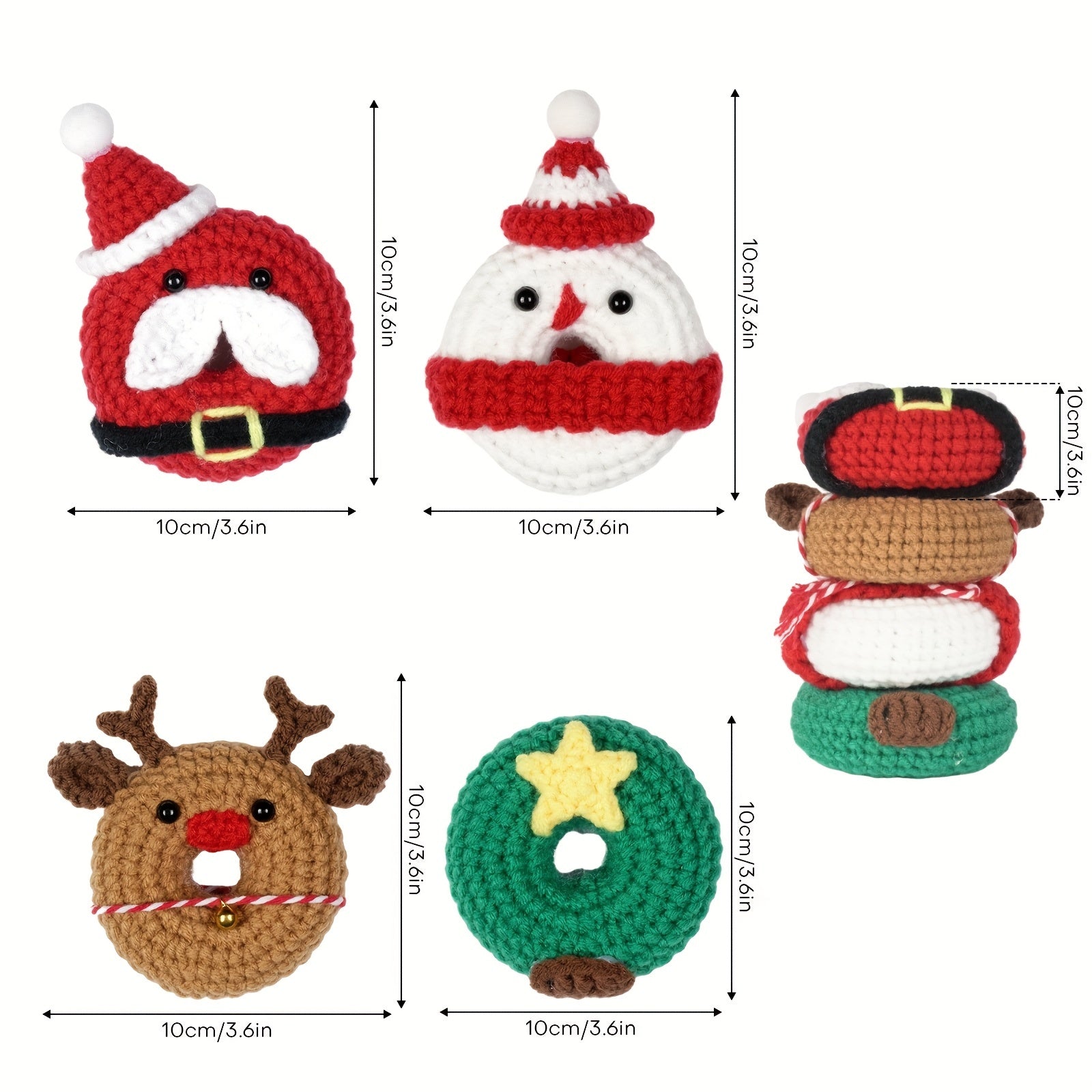Christmas Doll Crochet Material Bag DIY Knitted Doll Set Gift