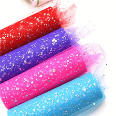 Glitter Sequin Tulle Roll Organza Crafts Tutu Skirt Fabric Wedding Decoration