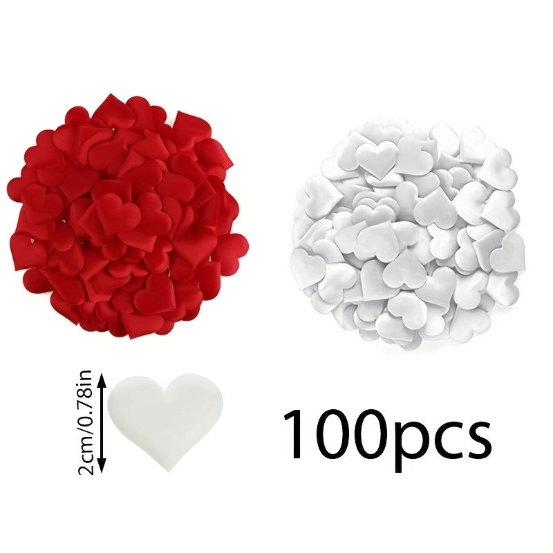100 Red Heart Shape Confetti Wedding Valentines Party Decor