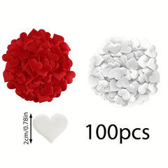 100 Red Heart Shape Confetti Wedding Valentines Party Decor