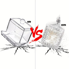 Clear Acrylic Cotton Swab Holder Bathroom Canister