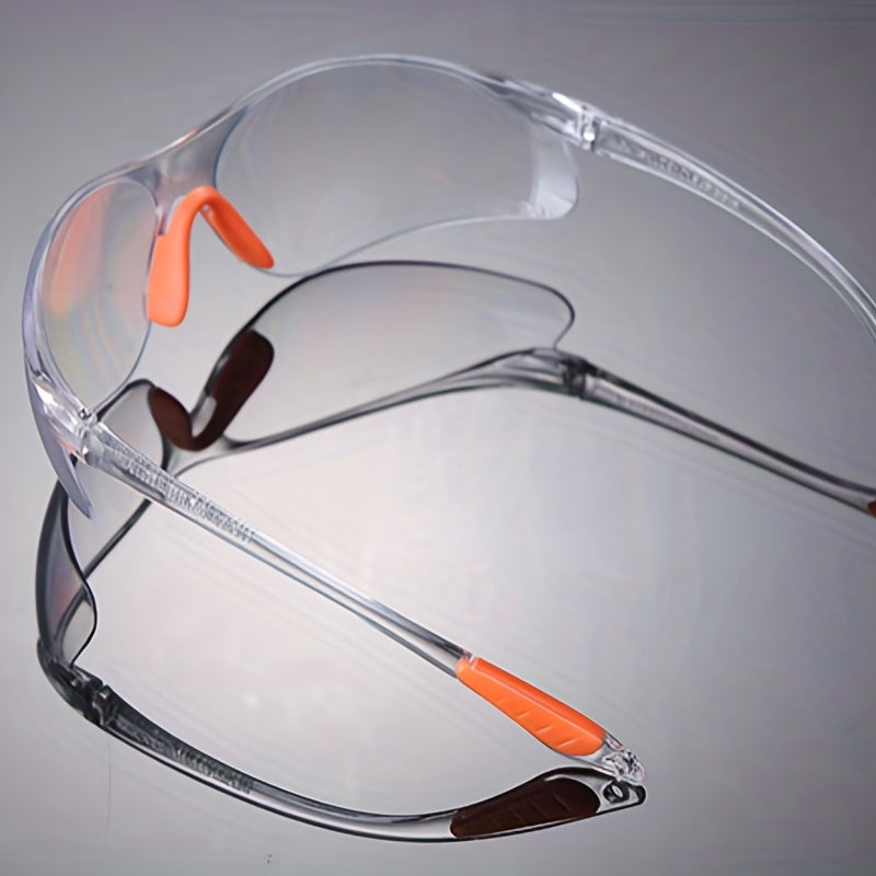 Anti-fog Safety Glasses Clear Lens Scratchproof Orange Eye Safety