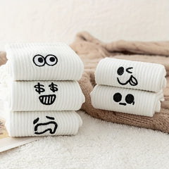 5 Pairs Women's Cartoon Print Socks