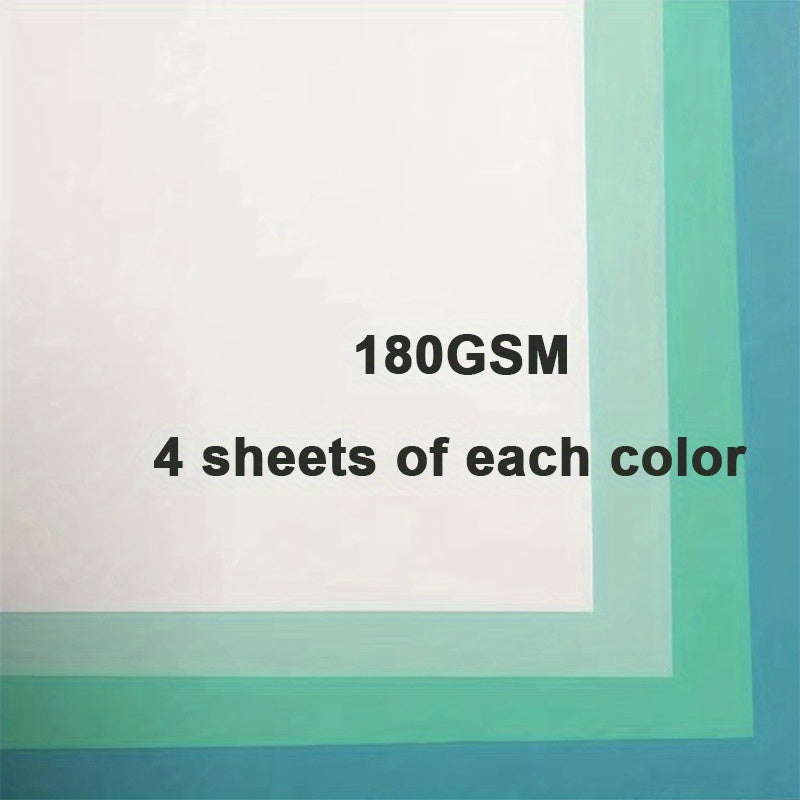16pcs A4 Teal Macarons Cards 21x27cm 180GSM