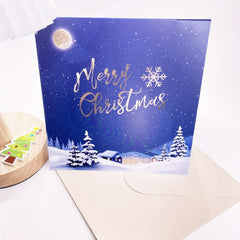 3D Stereo Cartoon Christmas Cards With Envelopes