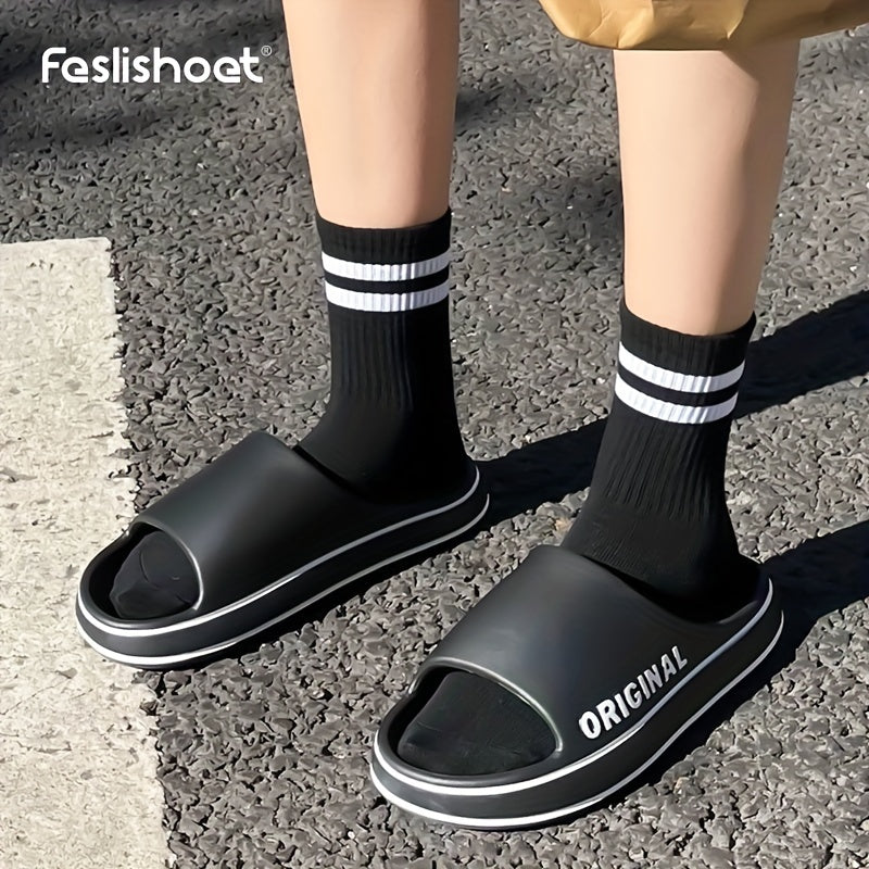 Men's Lightweight Open Toe Slippers for Shower Spring Summer