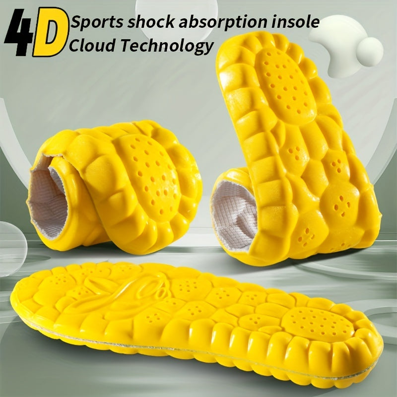 Sports Shock Absorption Insoles High Elastic Deodorant Running Insoles