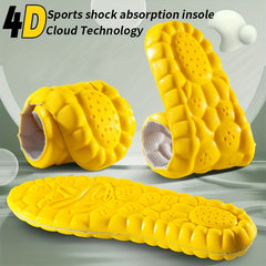 Sports Shock Absorption Insoles High Elastic Deodorant Running Insoles