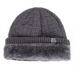 Men's Large Head Thickeden Woolen Warm Ear Protection Cold Hat