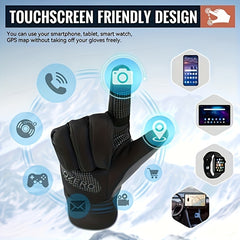 Touch Screen Cycling Gloves Waterproof Non-Slip Skiing Gloves