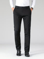 Men's Stretch Business Pants Straight Leg Wrinkle-resistant Trousers