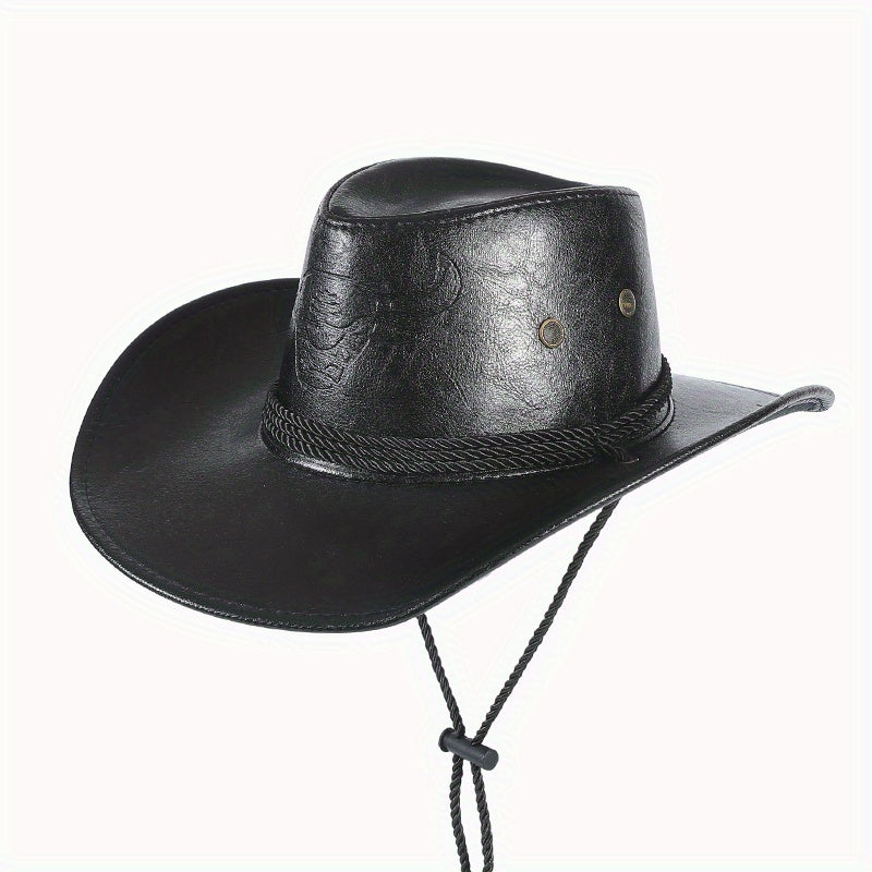 Cowboy Hat Bull Head Glossy Outdoor Riding Travel Knight Hat