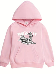 Leisure Skeleton Pattern Smart Hoodie For Girls