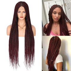 44 Cm Lace Front Box Braided Wigs Knotless Cornrow Braids Wig