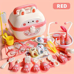 Doctor Set for 3-6 Years Old Role Play Nurse Dress Up Toy in Storage Box
