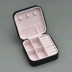 Portable Grid Jewelry Storage Box Necklaces Organizer Case