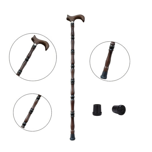 Non-slip Wooden Walking Stick Lightweight Cane for Hiking