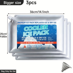 3pcs 4pcs Reusable Ice Pack Keep Cooler Bags Fresh