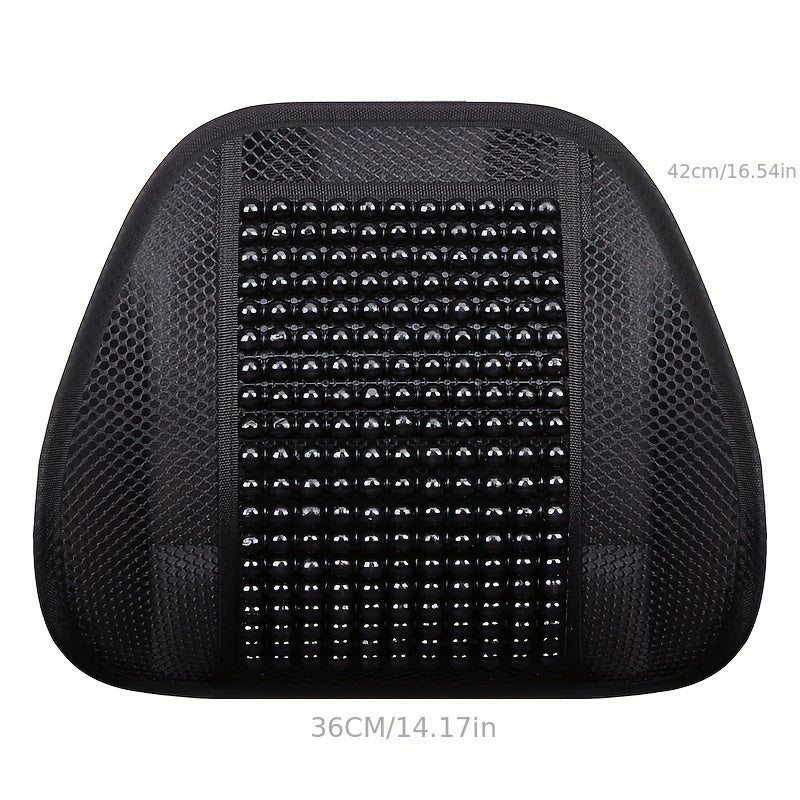 Summer Car Wooden Bead Waist Support Massage Waist Protect