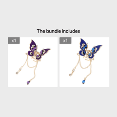 Butterfly Rhinestone Tassel Hair Claw Clip Vintage Grip Hair Jaw Clip
