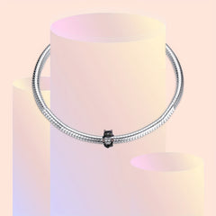 925 Silver Black Cat Bead Charm for Bracelet Necklace