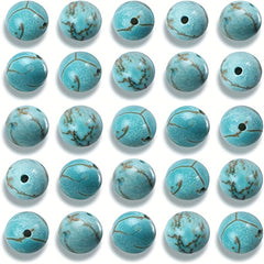 100pcs Natural Turquoise Gemstone Beads Round for Jewelry Making