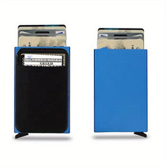 Pop Up Minimalist Metal Wallet Card Holder Thin Slim Purse
