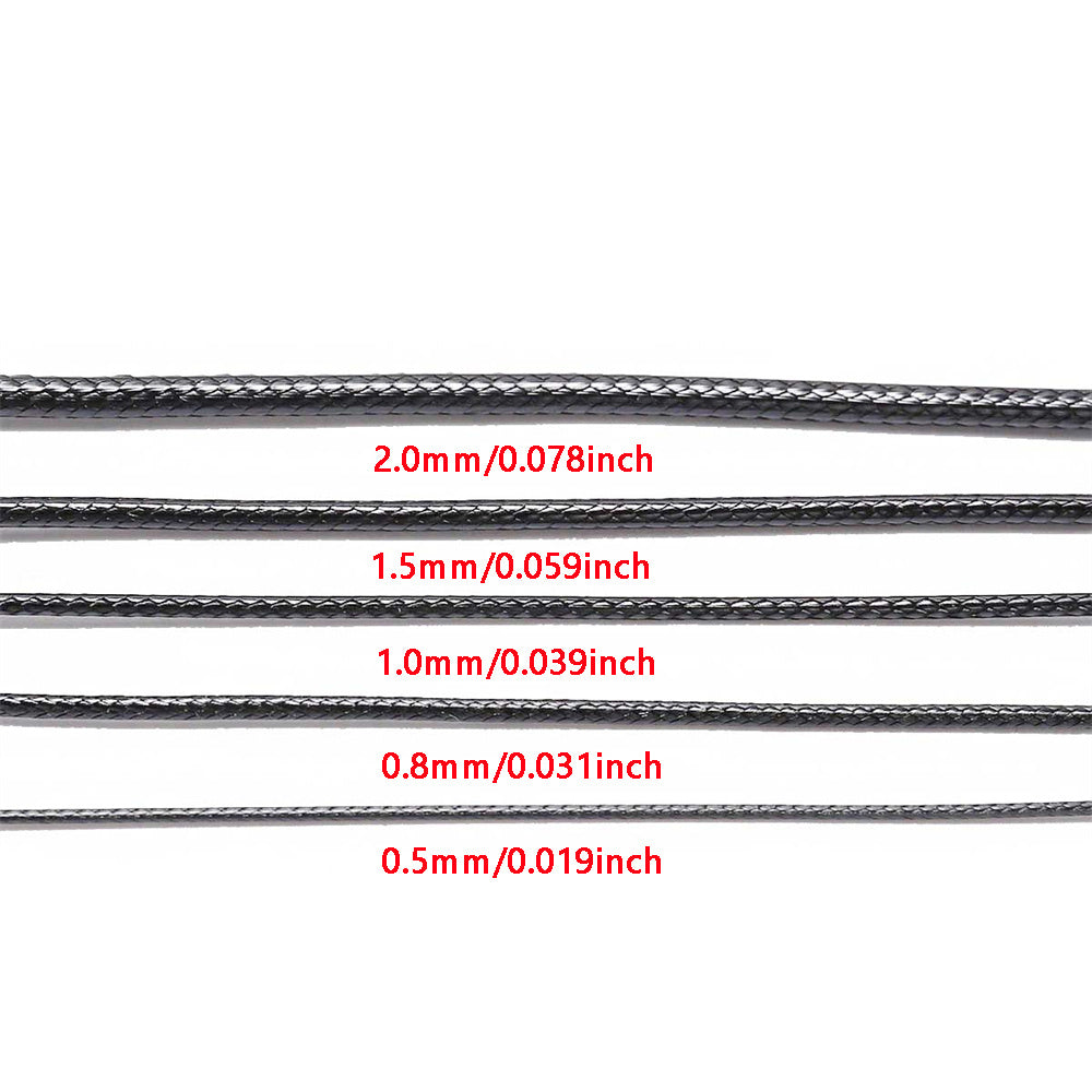 10M 32ft Pack 2mm Waxed Cord Rope PU Leather Necklace Thread String