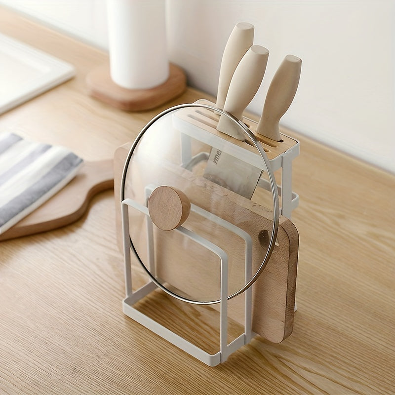 Kitchen Tool Storage Rack with Holder and Lid Holder