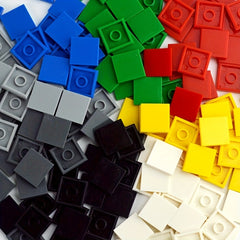 80pcs 2x2 Flat Brick Building Blocks - Compatible with MOC 3068