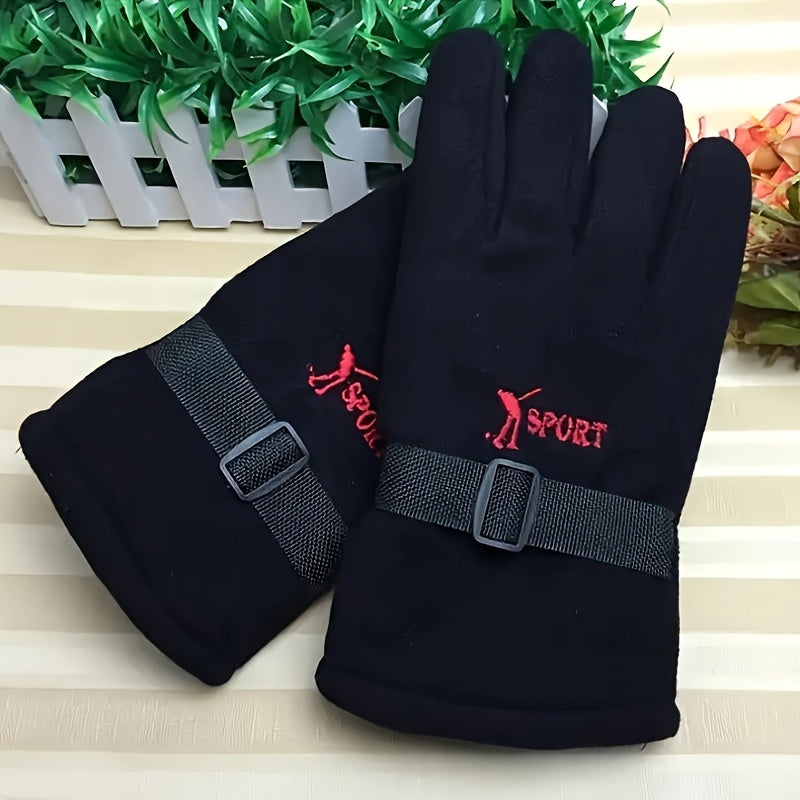 Winter Warm Gloves For Outdoor Cycling Thick Polar Fleece