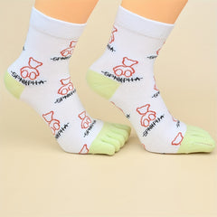 10 Pairs Cartoon Animal Print Socks Women's Stockings
