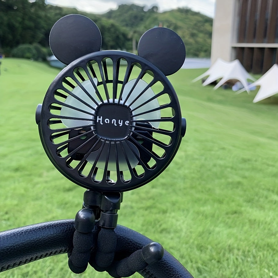 USB Rechargeable Portable Fan Octopus Mini Luminous Fan