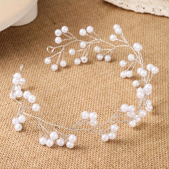 Faux Pearl Wreath Princess Hair Hoop Head Jewelry Hair Accessories For Girls