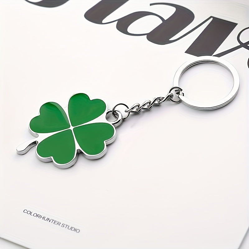 Four Leaf Clover Keychain Luck Couples Key Ring Creative Keychain