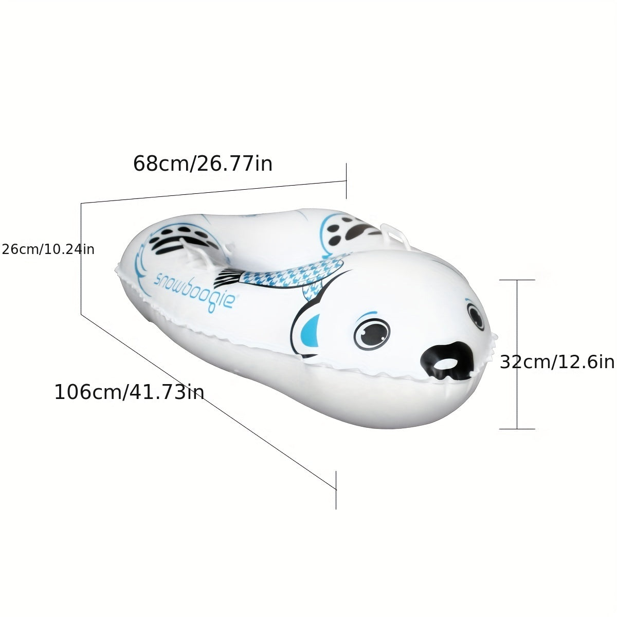 Winter Inflatable Snow Toy Skiing Circle With Handle Snow Sled
