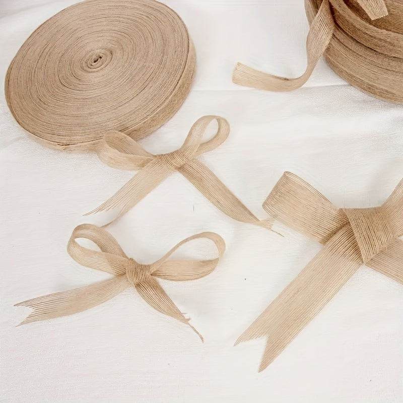 Jute Decorative Ribbon Linen Ribbon DIY Decorative Bow 10m Roll