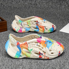 Unisex Foam Slides Comfortable Clogs Couple Graffiti Garden Shoes