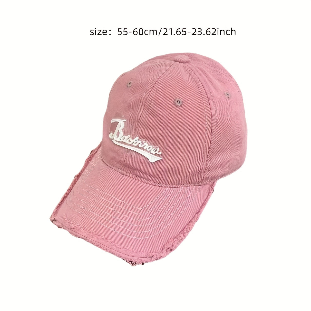 Hip Hop Baseball Cap Distressed Dad Hat Letter Patch Washed Sun Hat