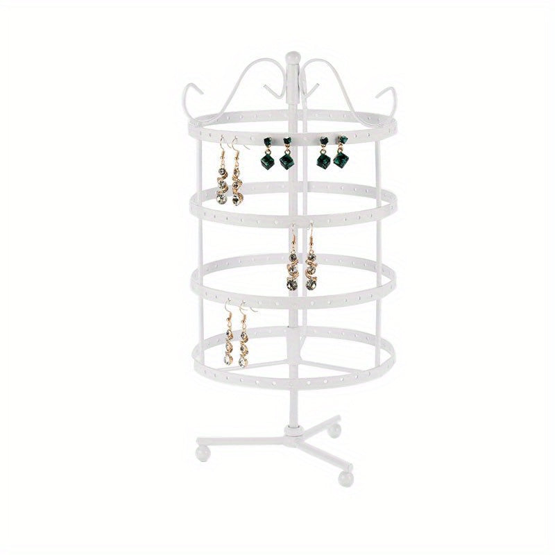 4 Tiers Rotating Earring Spin Table Organizer