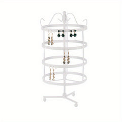 4 Tiers Rotating Earring Spin Table Organizer
