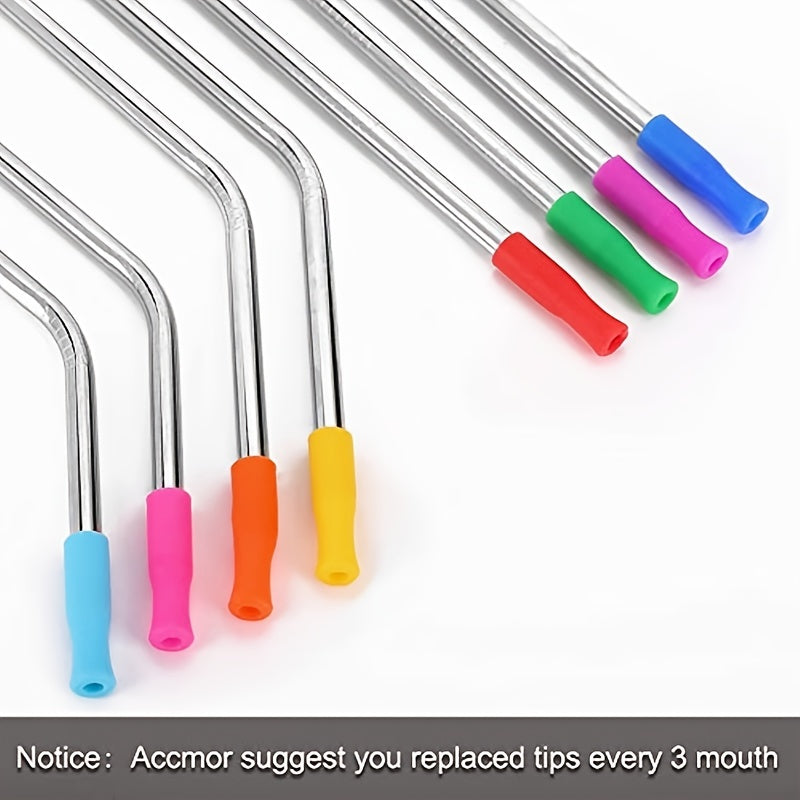Silicone Straw Tips Covers for Stainless Steel Straws