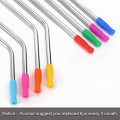 Silicone Straw Tips Covers for Stainless Steel Straws