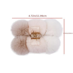 Fluffy Plush Hair Claw Clip Winter Hair Barrettes for Girls Woman