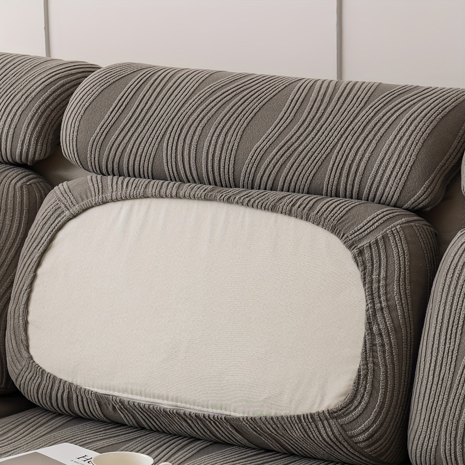 Polar Fleece Elastic Sofa Slipcover Non-slip Couch Cover