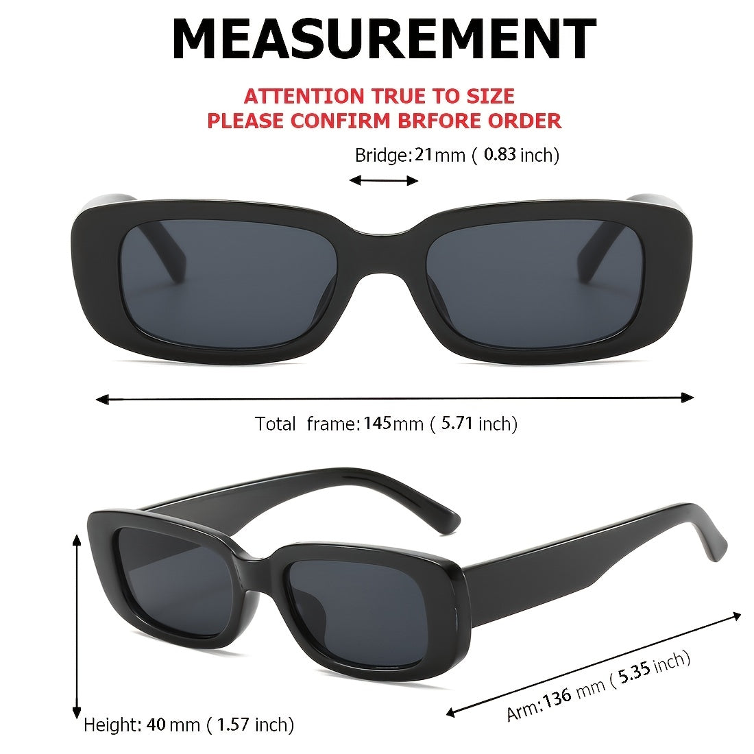ENSARJOE Vintage Square Sunglasses Retro Travel Sun Glasses